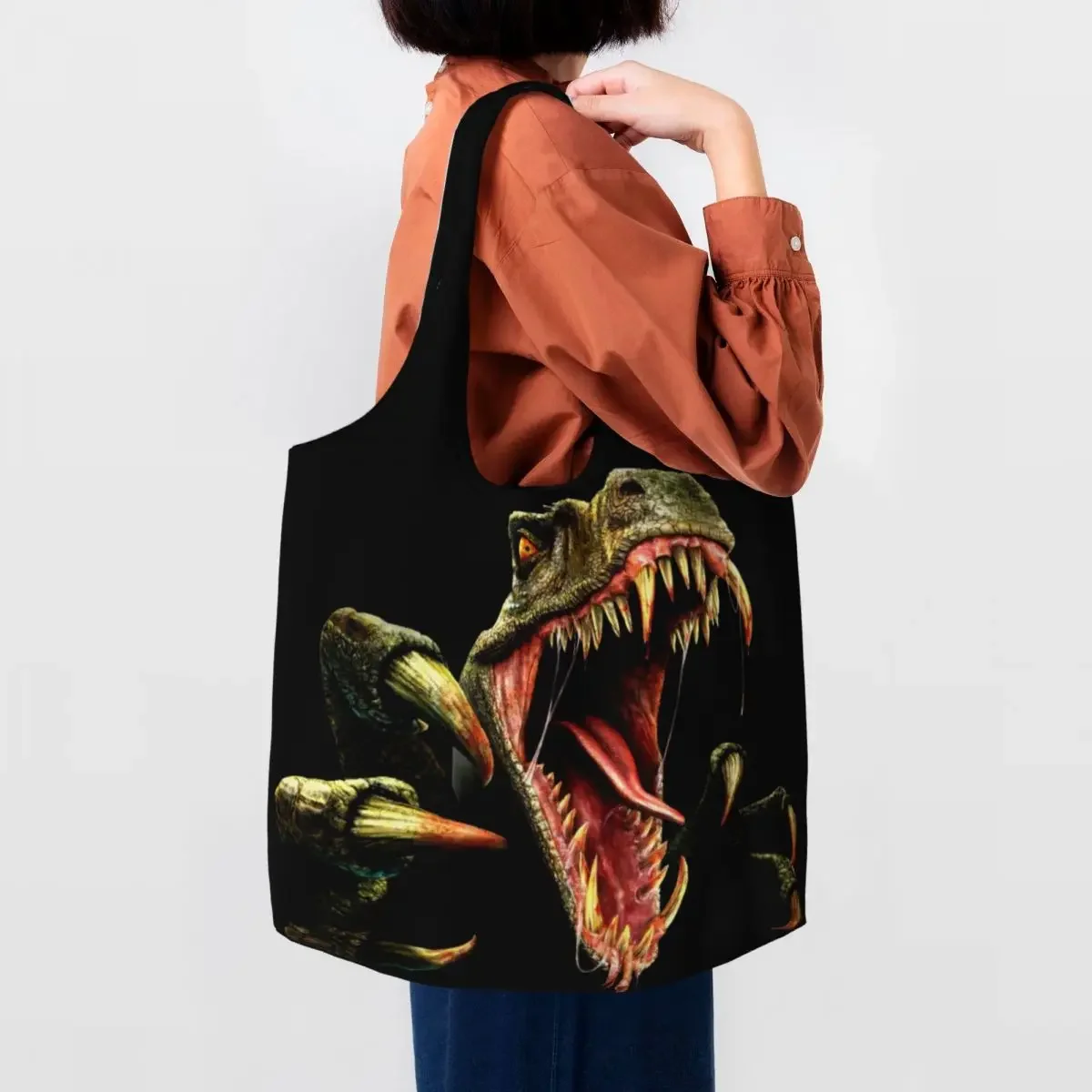 Tyrannical сумка для продуктов с драконом женская покупок на заказ Холщовая Сумка в