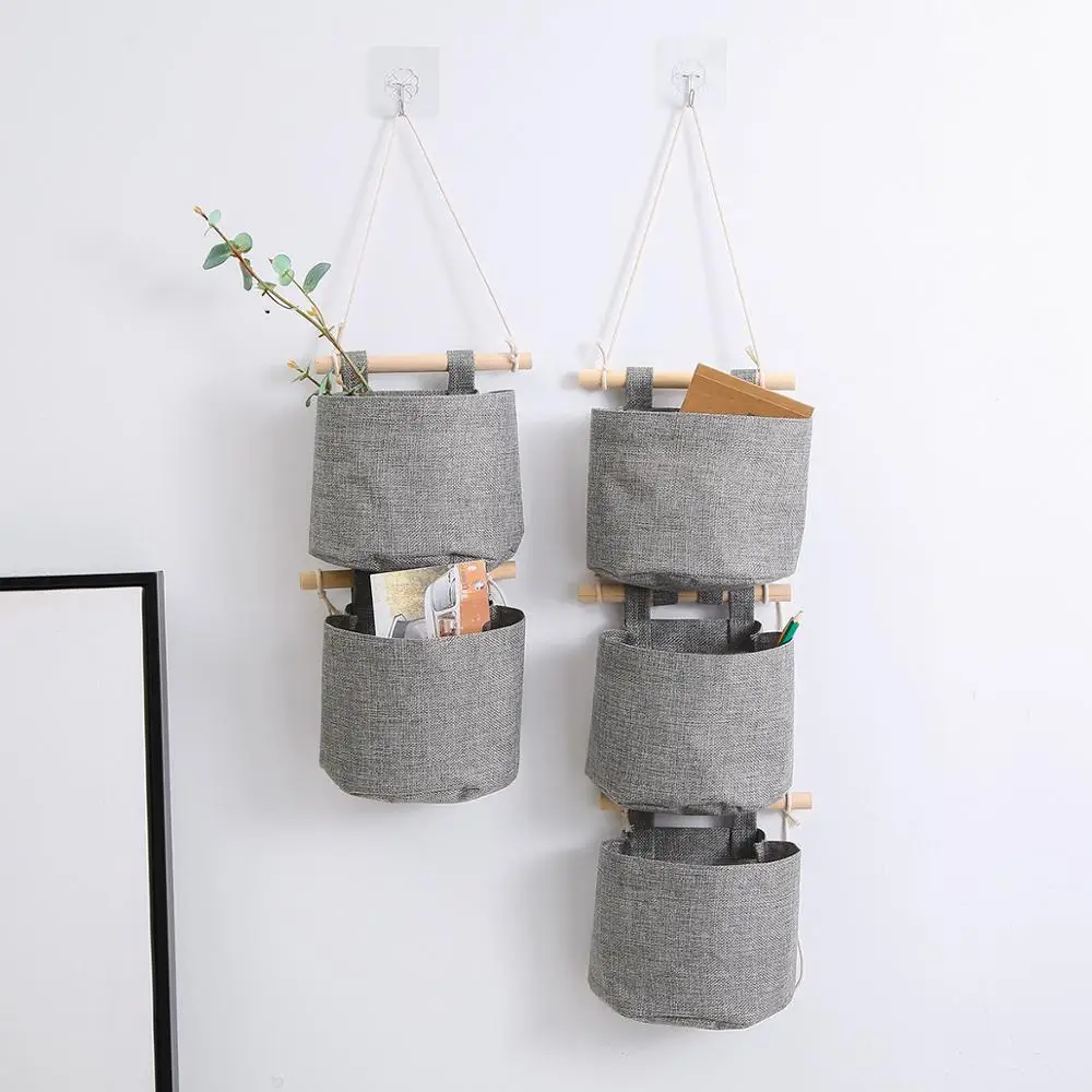 

Wall Hanging Storage Bag Organizers Pocket Multi Purpose Polyester Hang Bag for Home Decor DIY Kitchen Door Closet Storage Bags