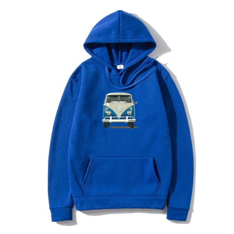 

Customize Bes Men's Outerwear Hippies Bus Peace And Love Mens Outerwear Summer Style Hoody Novelty Basic Solid Hoody Outerwear