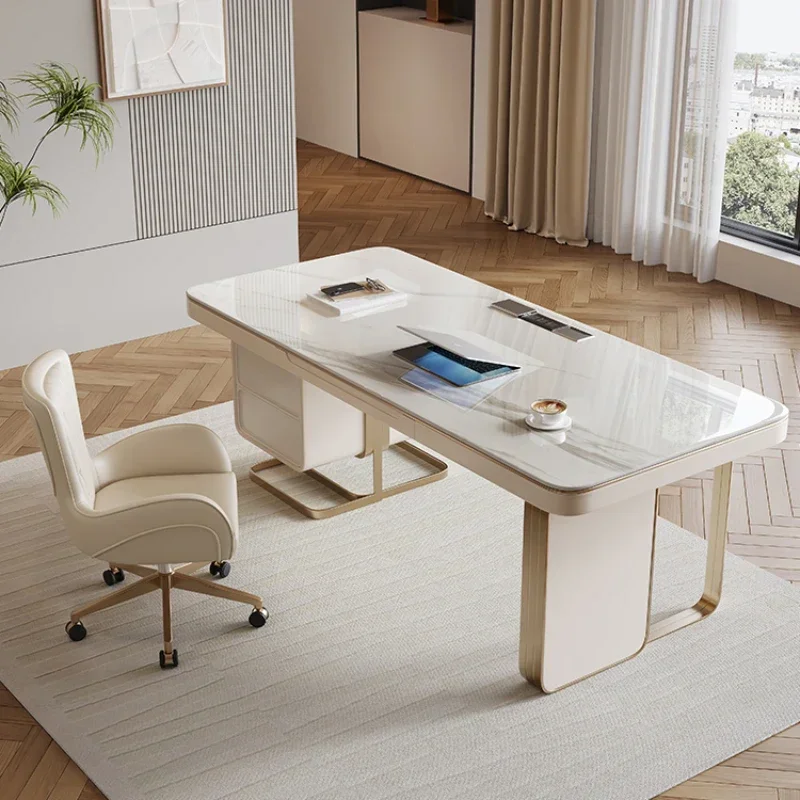 

Роскошные шиферные офисные столы, Простые компьютерные офисные столы с улучшенным дизайном, домашние офисные принадлежности, рабочая мебель QF50OD