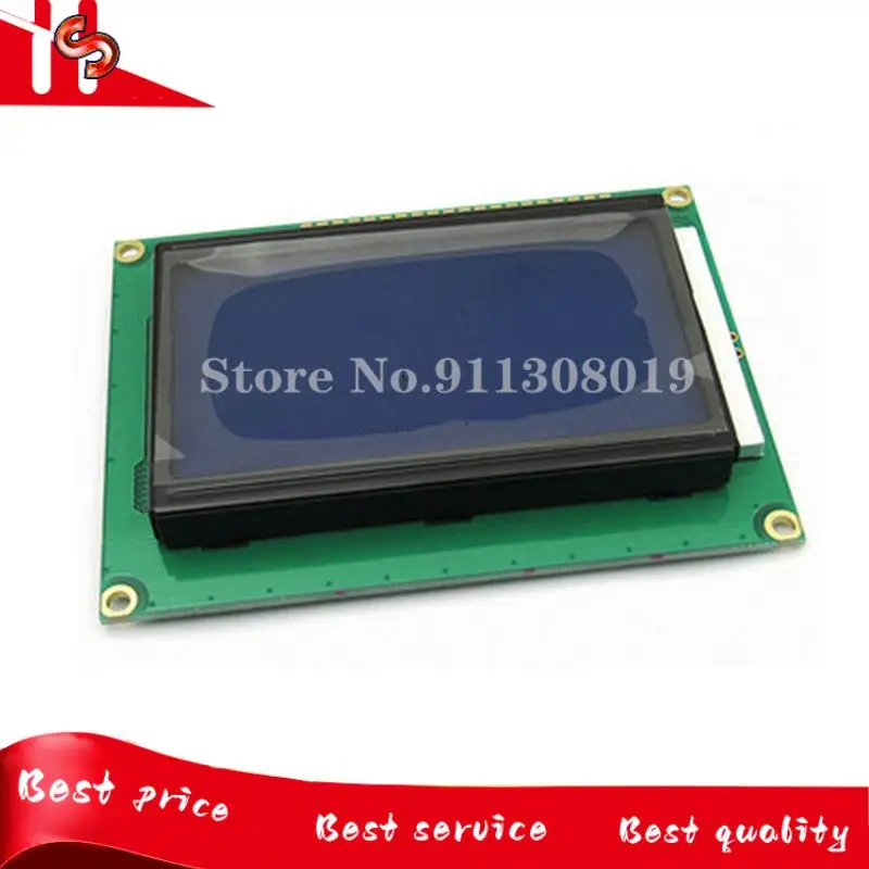 

Blue screen LCD12864 display LCD screen with Chinese character library with backlight 12864-5V parallel port serial port
