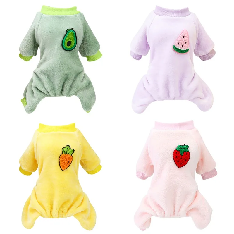 

Cute Fruit Pet Dog Jumpsuit Pajama for Small Dogs Shih Tzu Yorkshire Terrier Pajamas Overalls Puppy Cat Clothes Clothing