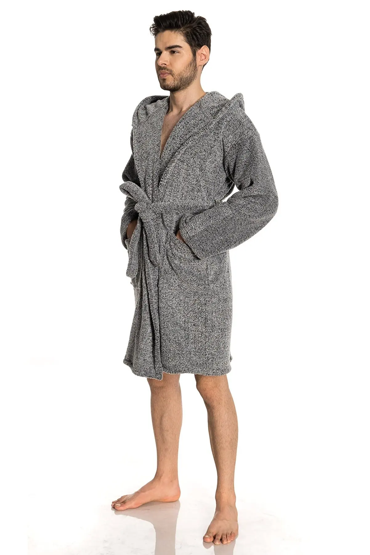 Халат с капюшоном унисекс очень мягкая плотная ткань Рипстоп хлопок новая