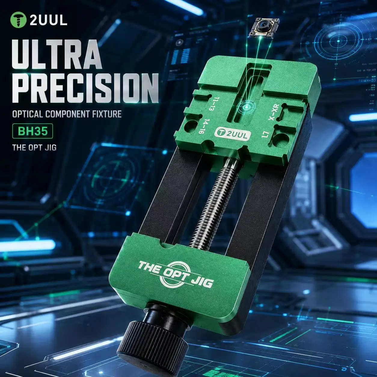 Фото 2UUL BH35 THE OPT JIG Крепление для фиксации компонентов камеры Face ID, прецизионный держатель-зажим для инструментов ремонта мобильных телефонов серии X-17 №2