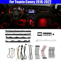 for toyota camry 2018 2022 button and app control decorative ambient light 64 color set atmosphere lamp illuminated led strip