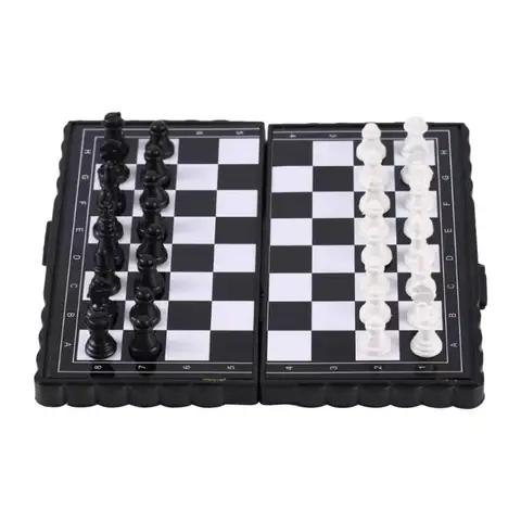 Набор шахматных фигурок для начинающих, переносные магнитные шахматы, настольная игра, складные магнитные шахматы, настольная игра с сумкой для хранения для детей и