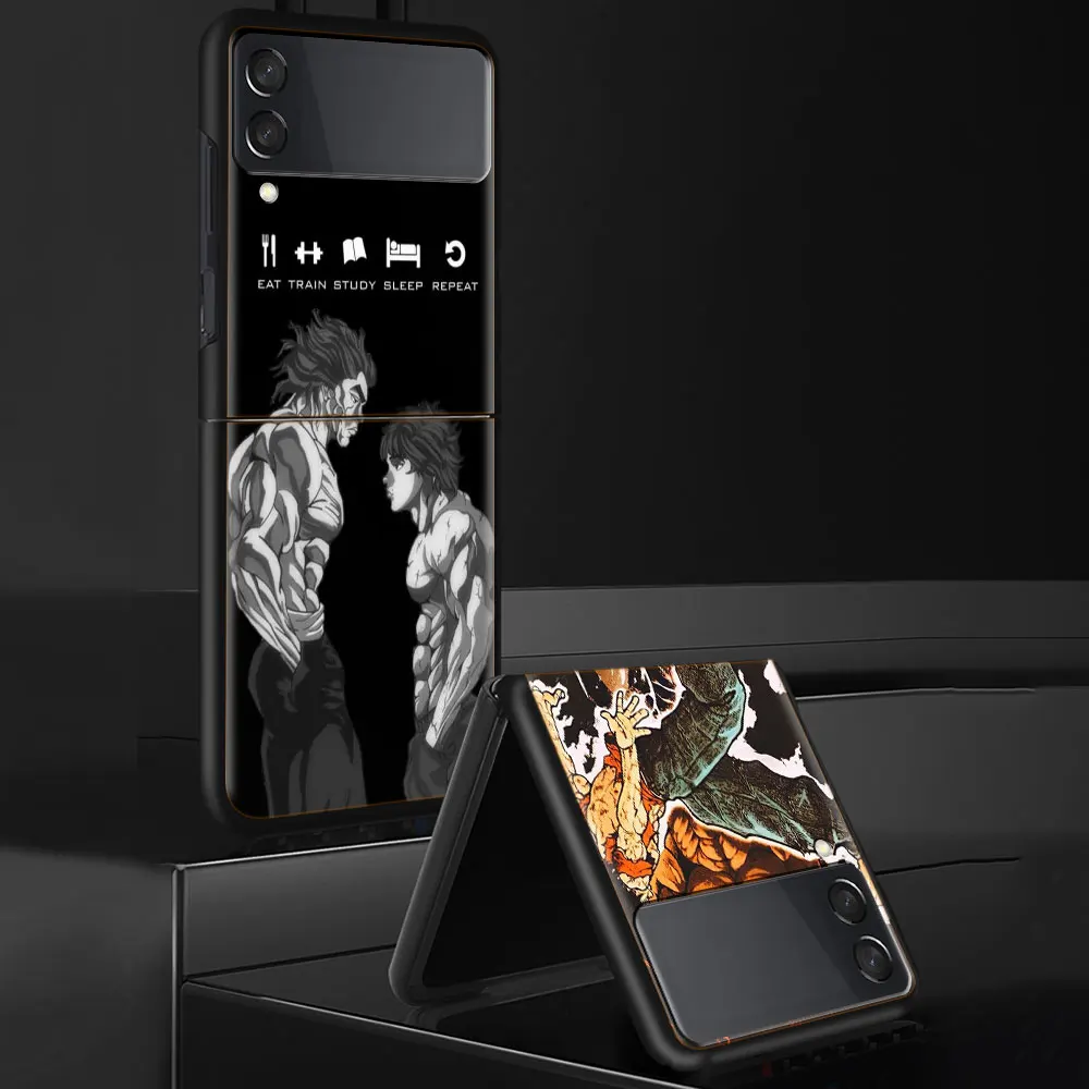 Demonic Mantis Hanma от Vertei Baki чехол для сотового телефона Samsung Galaxy Z Flip 5 5G 6 4 3 Black Coque Hard PC L