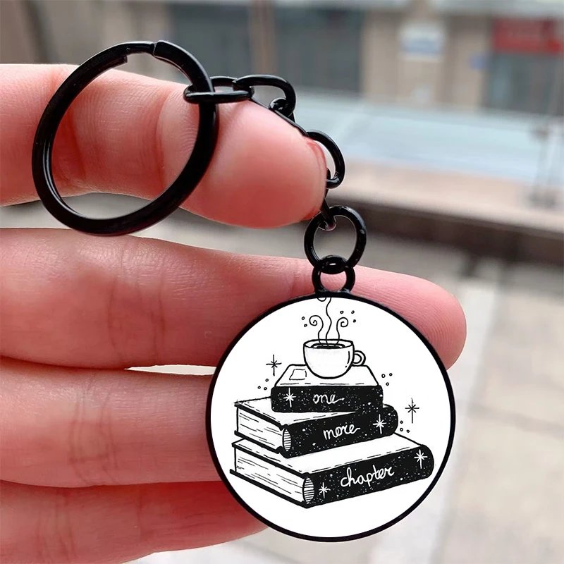 

Fashion One more chapter after the coffee cute Cool Keychain Motorcycle Car Backpack Chaveiro Keychain Friend's Keyring Gifts