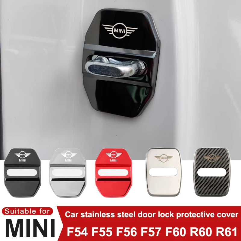 Для BMW MINI ONE Cooper S JCW F54 F55 F56 F57 F60 R60 R61 Защитная наклейка на дверной замок автомобиля