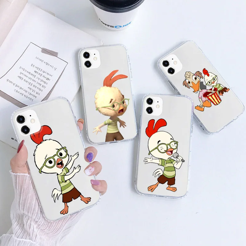 

A-8 chicken little Transparent Cutout Soft Case for iPhone 8 7 Plus 6 6S 5 5S SE X XR XS Pro Max