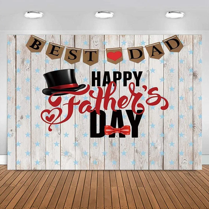 

Happy Father's Day Backdrop Retro Wood wall Photography Background Father's Day home Party Supplies Decorations Banner