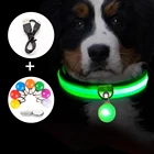 USB-зарядка, светодиодный ошейник для собаки  кнопки, аккумулятор, ошейник для защиты от потери  предотвращения аварии, ошейник для щенков, светящийся ошейник, ведет оптовая продажа