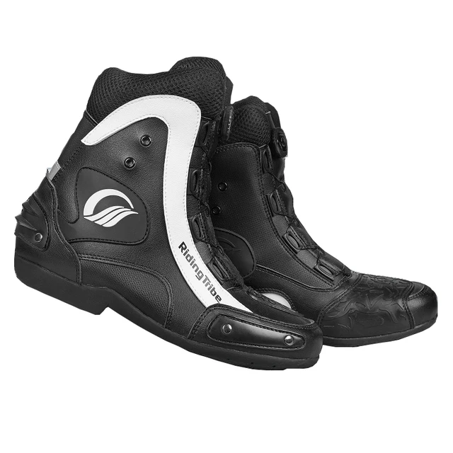 Microfiber Leather Motorcycle Boots Men 