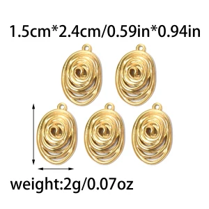 5 шт. Лидер продаж вихревой эллипс подвески для браслета сделай сам