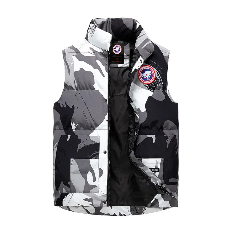 

Individual Winter Korean Men's Stand Collar Camouflage Vest Casual Outdoor Hunting Hiking Windproof Thermal Waistcoat Size M-4XL