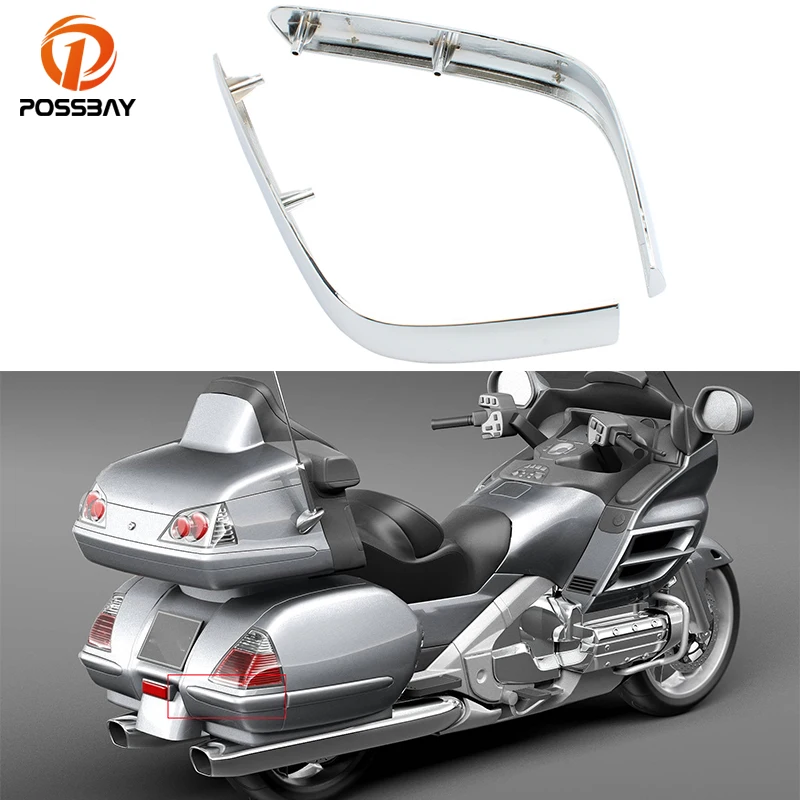 

2 Pcs Motorcycle Saddlebag Moldings Decor Strip for Honda GL1800 Goldwing 2001-2011 Trunk Lower Side Fairings Bent Trims Cover