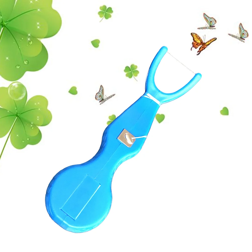 

Floss Holderpick Flosser Picks Dispenser Reusable Wire Kids Head Handle Flossing Sticks Disposable Mint Tools Cleaning Teeth