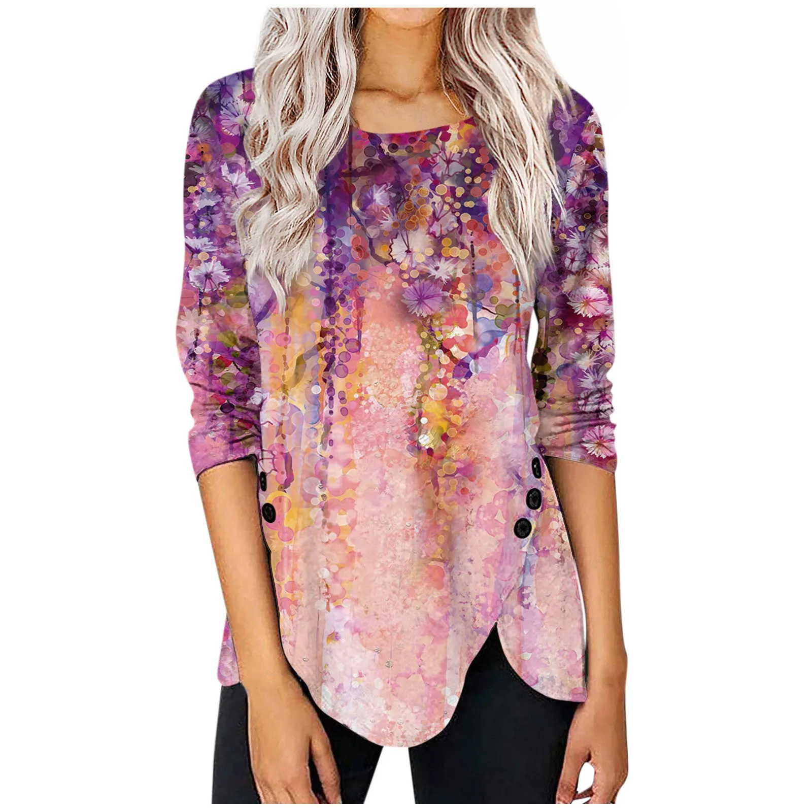 

Women'S Long Sleeve Loose Tops Casual Plus Size Tops Button Down Casual T-Shirts Women'S Tops Shirts Fashion Woman Blouse 2023