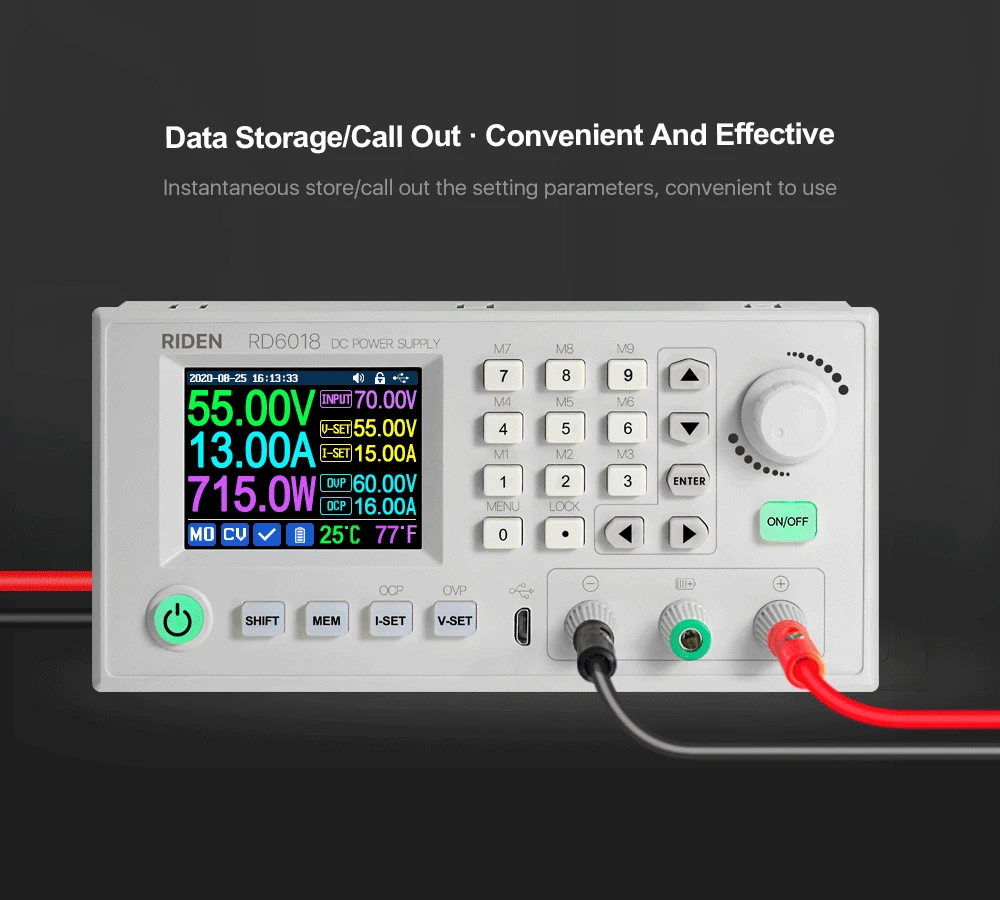 Понижающий модуль питания RD 60 в 18 А RD6018 RD6018W USB WiFi DC-DC, вольтметр, мультиметр