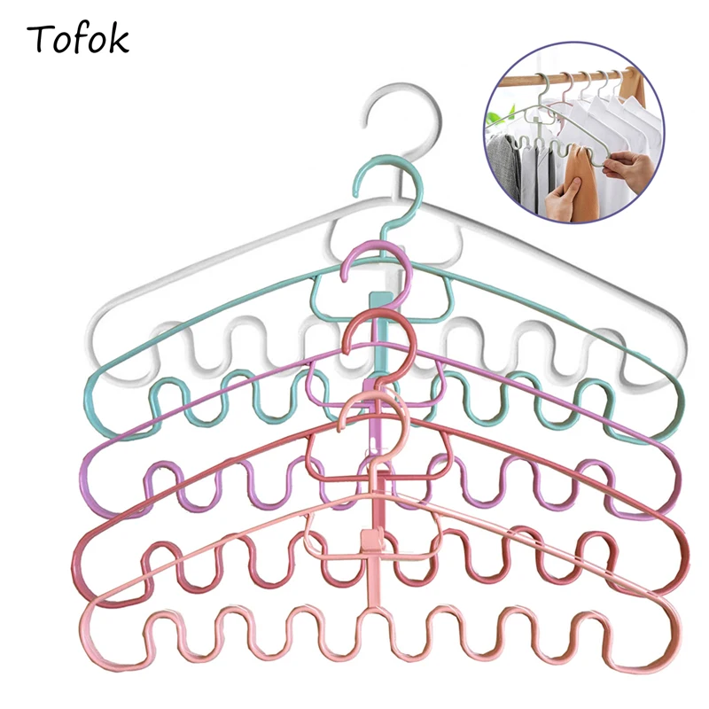 

Simple Wave Pattern Hanger Seamless Non-Slip Multifunctional Hanger