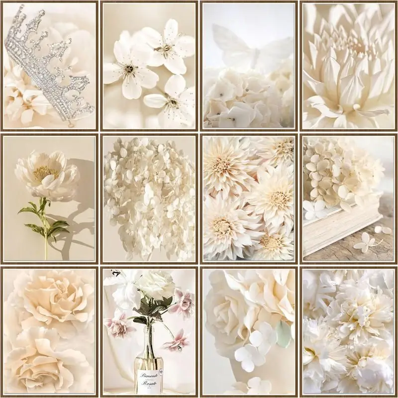 Картина по номерам на холсте с цветами