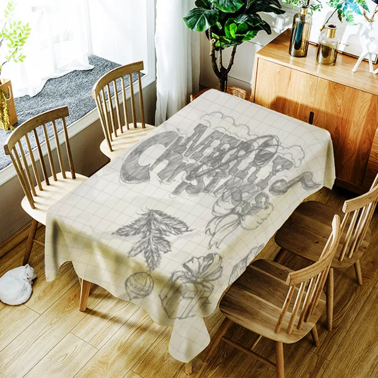 Скатерть Водонепроницаемая маслостойкая с принтом различные узоры скатерть для