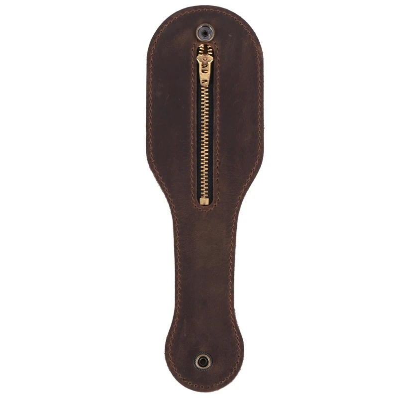 

New Leather Racket Boston Coin Coin Pocket Thick Leather Men And Women Defense Multi-Functional Edc Storage