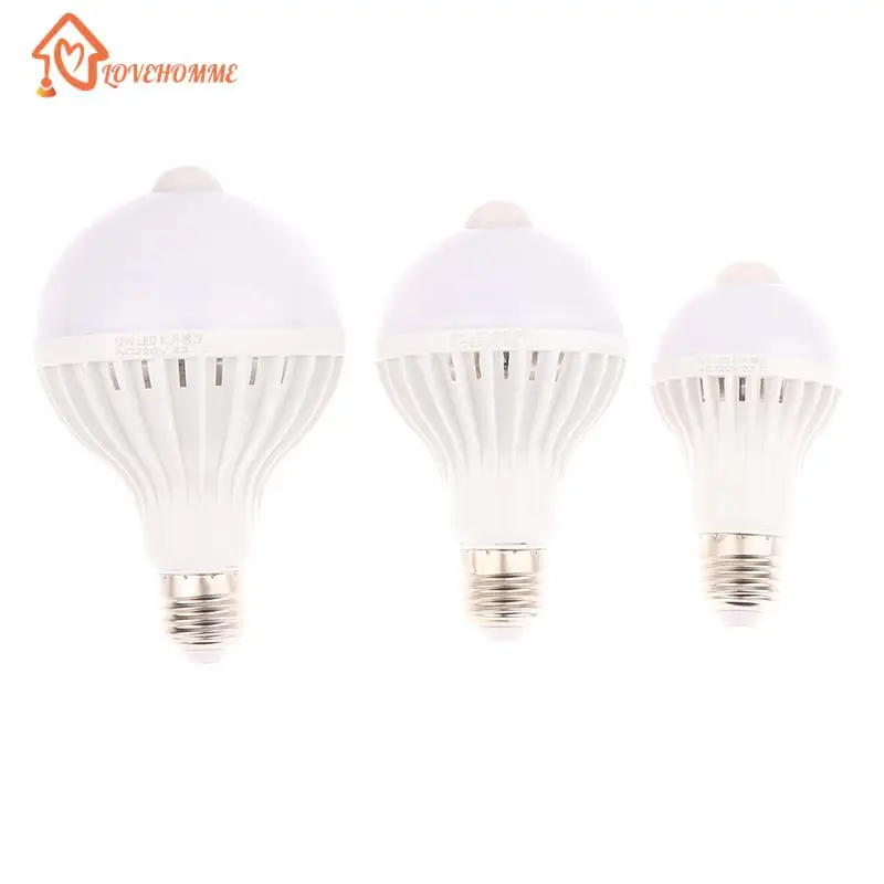 

For Corridor Night Light Innovative And Practical LED 220V E27 Bulb Striped Human Body Motion Sensor 5W 7W 9W 12W