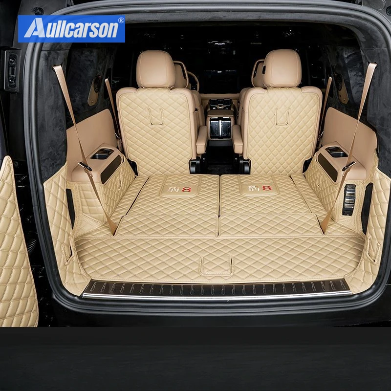 

Для BYD Leopard 8 2024-2025 коврики в багажник с полным покрытием, кожаные прочные коврики для багажника, коврики для багажника DENZA B8, автомобильные аксессуары