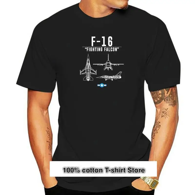 

Camiseta de caza de la fuerza aérea militar para hombre, camisa de moda con letras, regalo, Tops estampados, F16