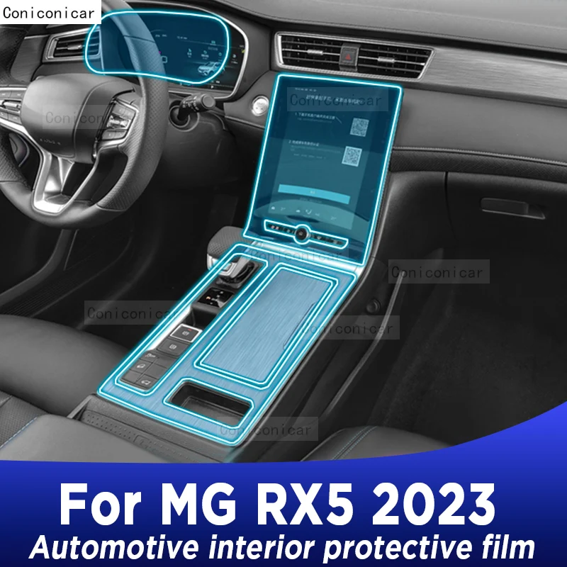 

For MG RX5 2023 Gearbox Panel Navigation Screen Automotive Interior TPU Protective Film Anti-Scratch Accessorie Sticker Protect