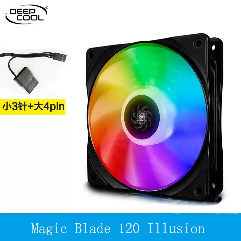 

DeepCool Magic Blade 12 см шасси вентилятора 3pin ARGB бесшумный радиатор триколор с втулкой втулки высокое качество чехол вентилятор радиатора
