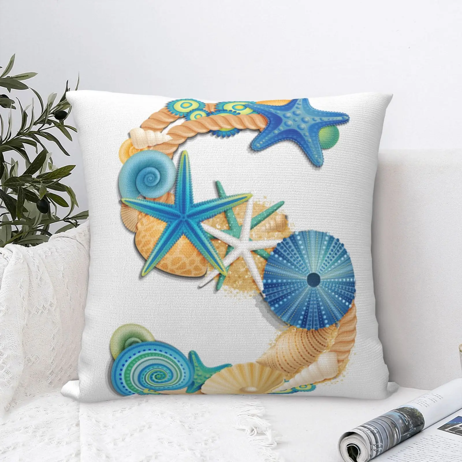 

Ocean Blue Pattern 1 Pillow Case For Sofa Bed Bedroom Big Size With Zipper Pillow Covers Decorative Decorative Pillows For Bed