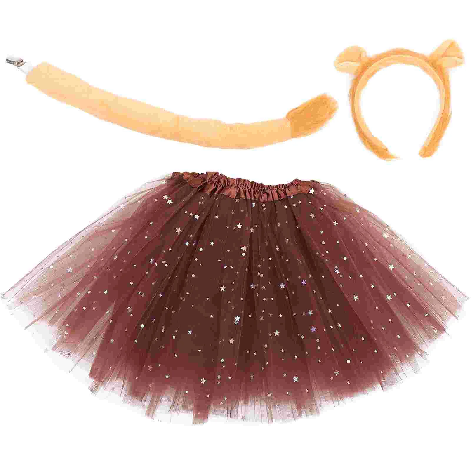 Аксессуары для косплея повязка на голову с ушками льва юбка-пачка девочек