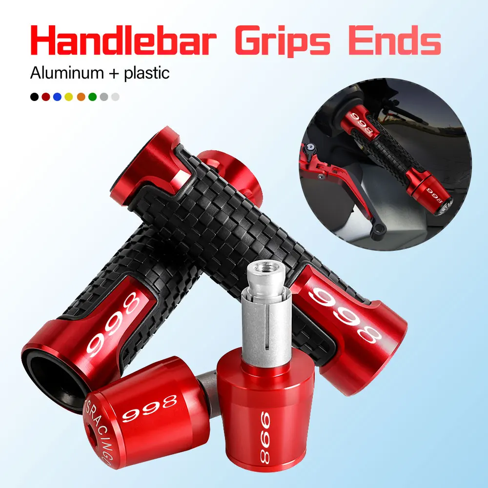 

7/8'' 22mm Motorcycle handlebar grips ends handle bar Anti-skid grip end FOR DUCATI 998 1999 2000 2001 2002 2003 2004 2005 2006