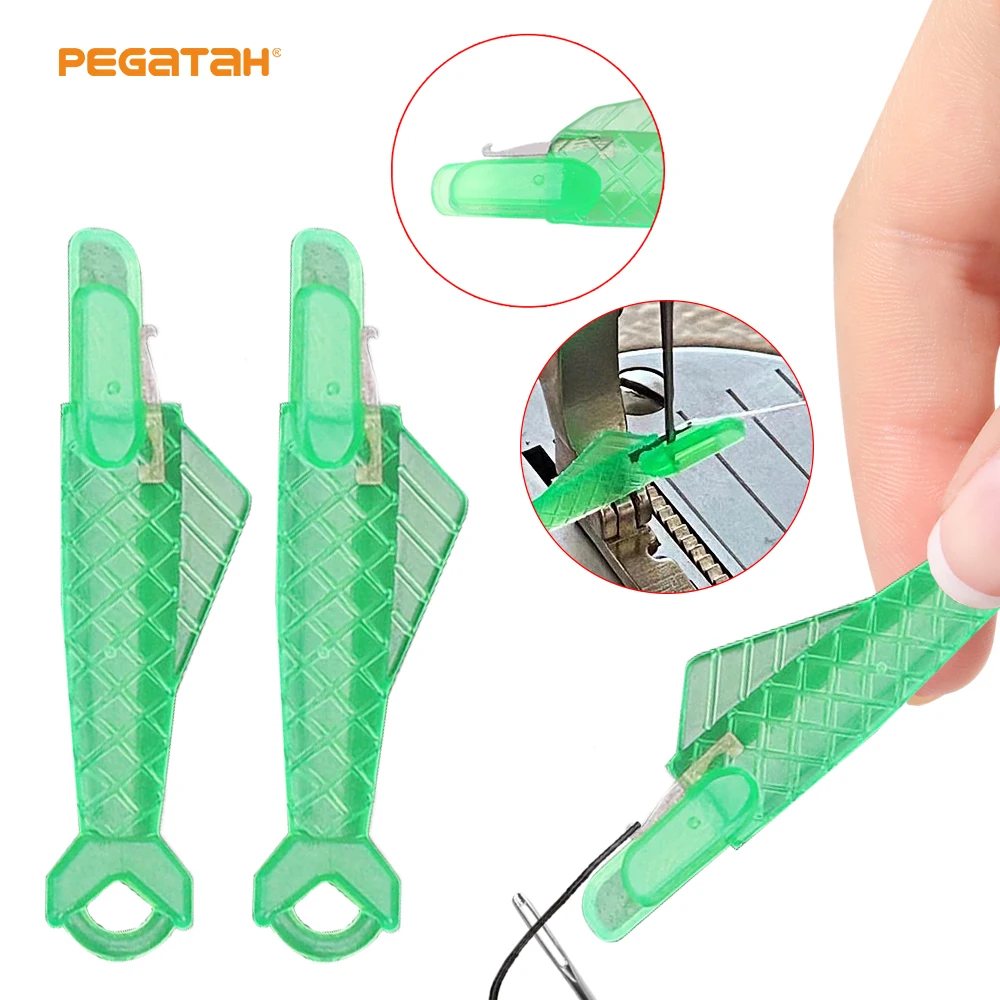 

Sewing Machine Mini Needle Threader Elderly Quick Automatic Thread Changer Craft Accesso with Hook Plastic Needle Insertion Tool