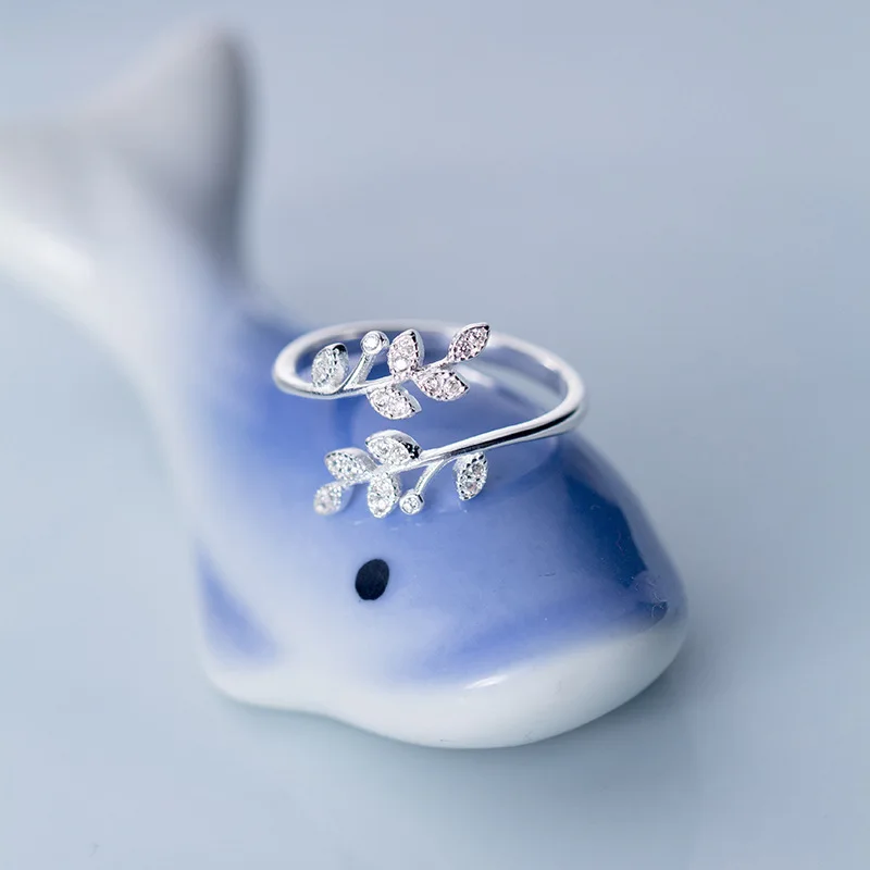 

Japan And South Korea Popular Simple Leaf Ring Fashion Simple Temperament Open Adjustable Ladies Ring Direct Sales