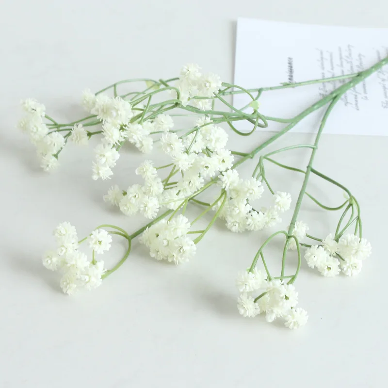 Искусственные цветы гипсофила Green Aloes пластик белый розовый синий