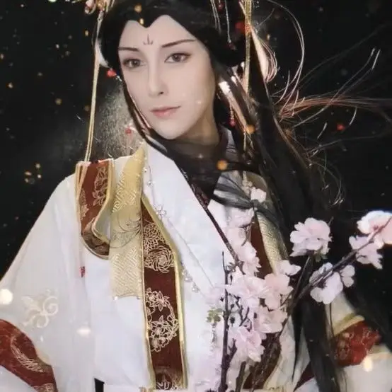 Коллекция Ling Feng Корона принц Юэ Шен Cos одежда Xie Lian в старинном стиле Луна горящая