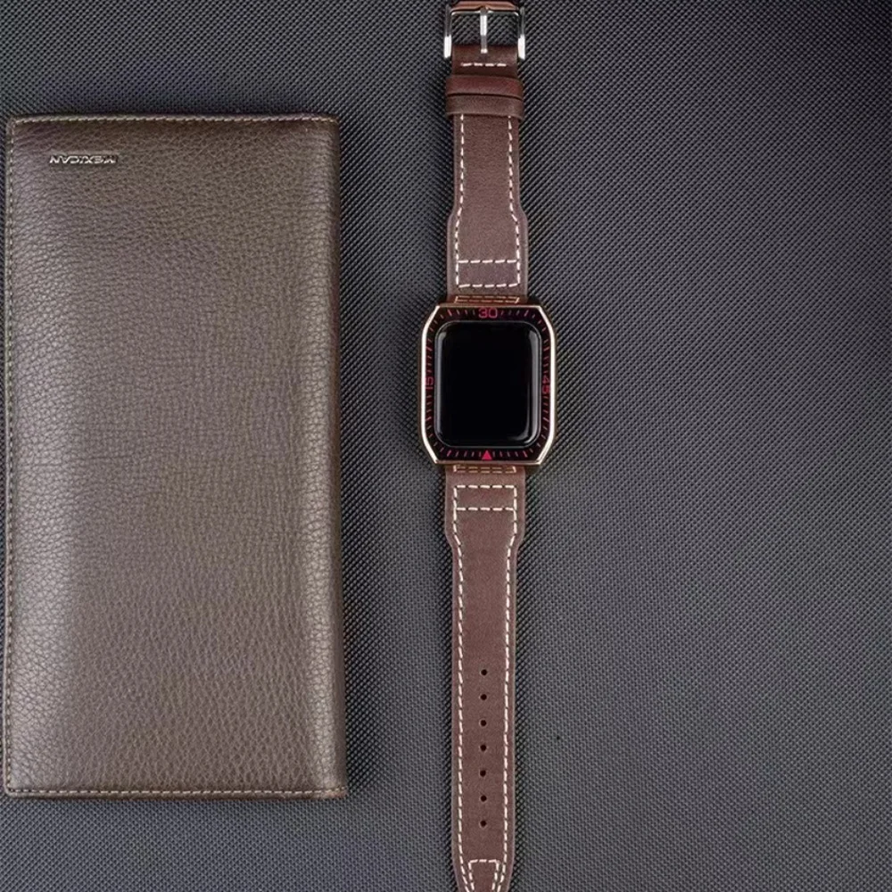 Modification Kit Metal Case for Apple Watch Band 8 7 45mm 41mm Link Bracelet Strap for Iwatch 65432SE 44mm 40mm 42mm 38mm Strap