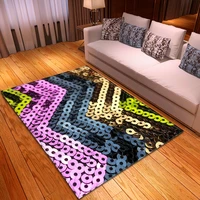 3d sequins carpet entrance door floor mat abstract geometric optical doormat non slip floor mat living room decor rug