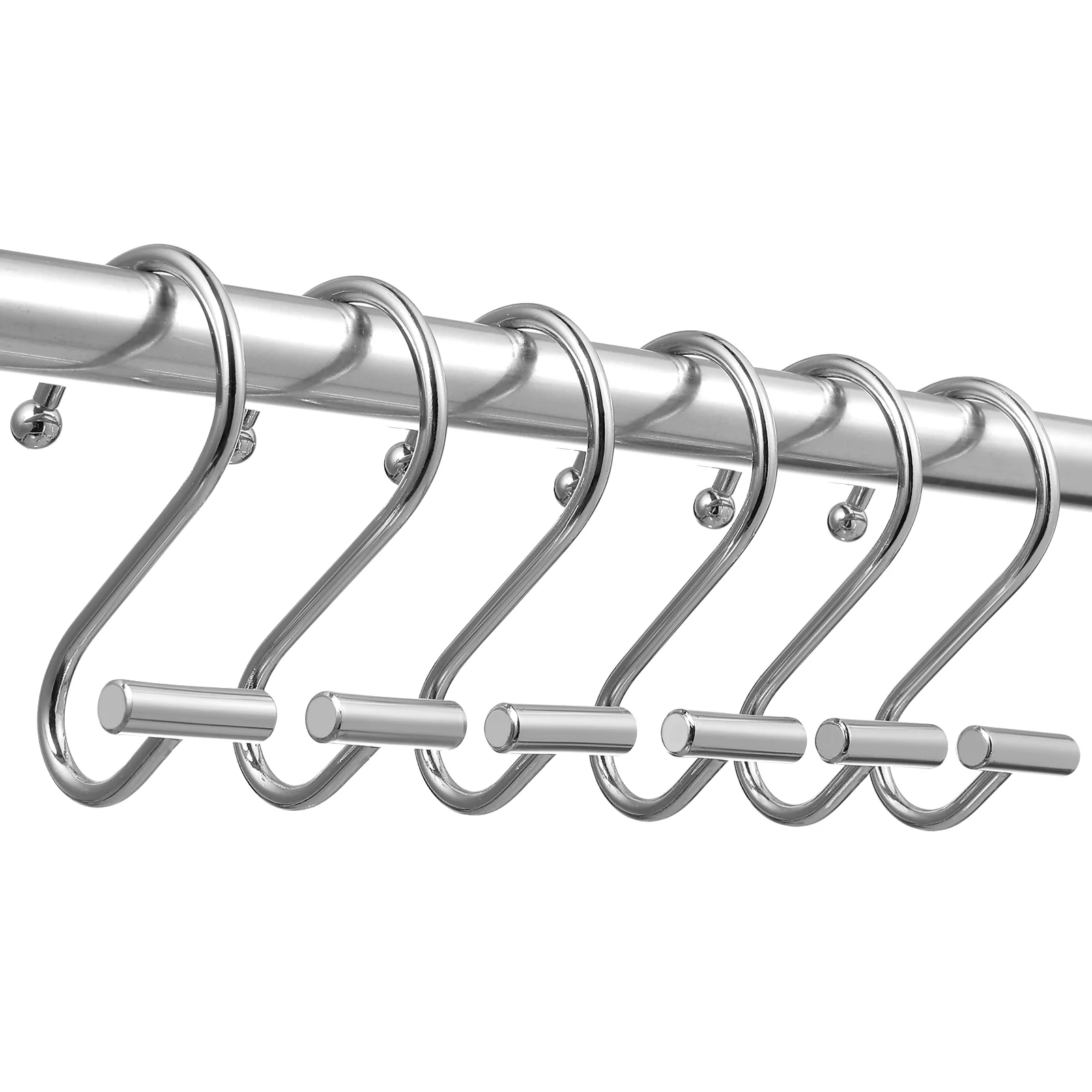 

T Rod S Hook Shower Curtain Rings Hooks Over The Towel Bathroom For Hanging Metal