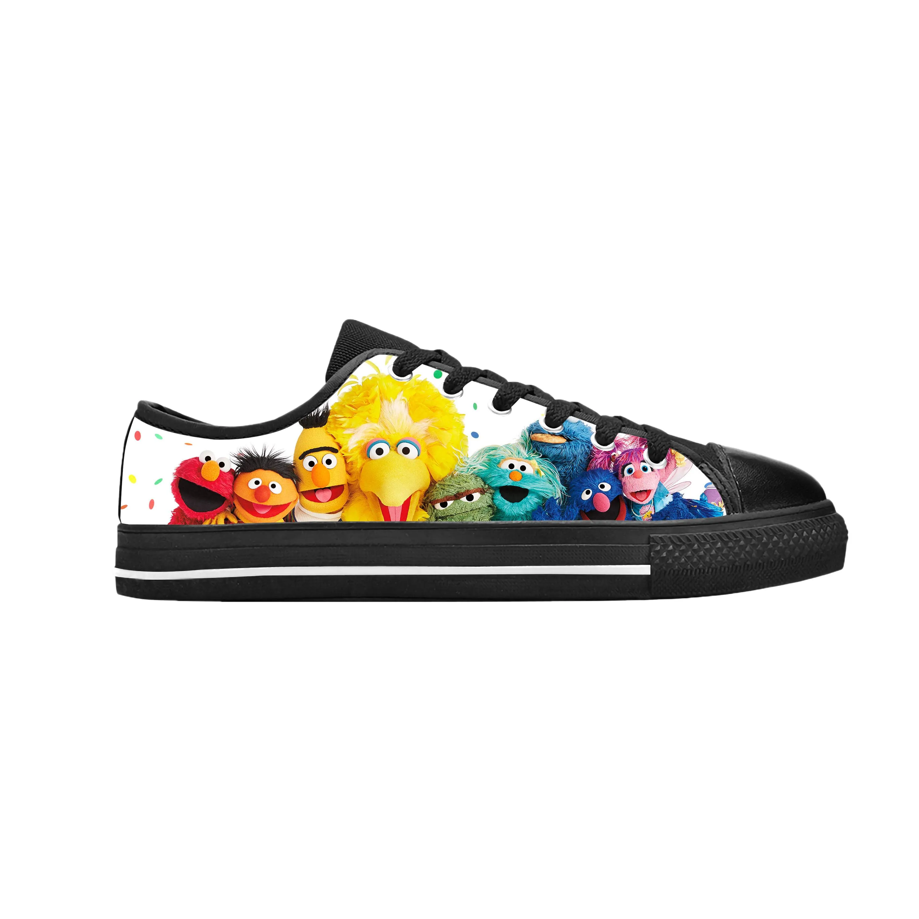 

Sesame Street Elmo Cookie Monster Muppet Cartoon Casual Cloth Shoes Low Top Comfortable Breathable 3D Print Men Women Sneakers