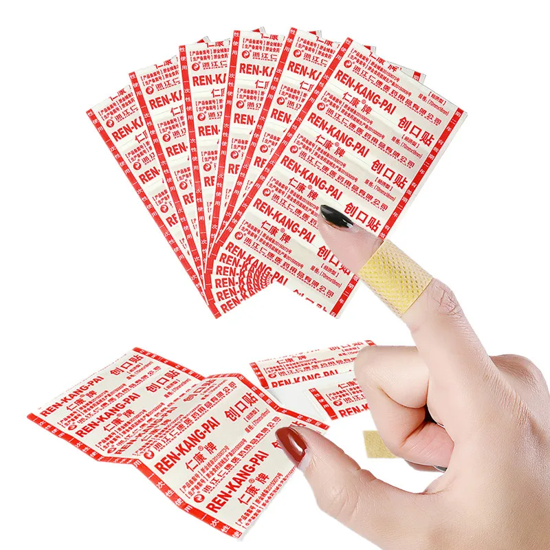 

50pcs/lot Non-woven Fabrics Band Aid Breathable First Aid Wound Patch Finger Dressing Band Adhesive Bandage Sticking Plaster