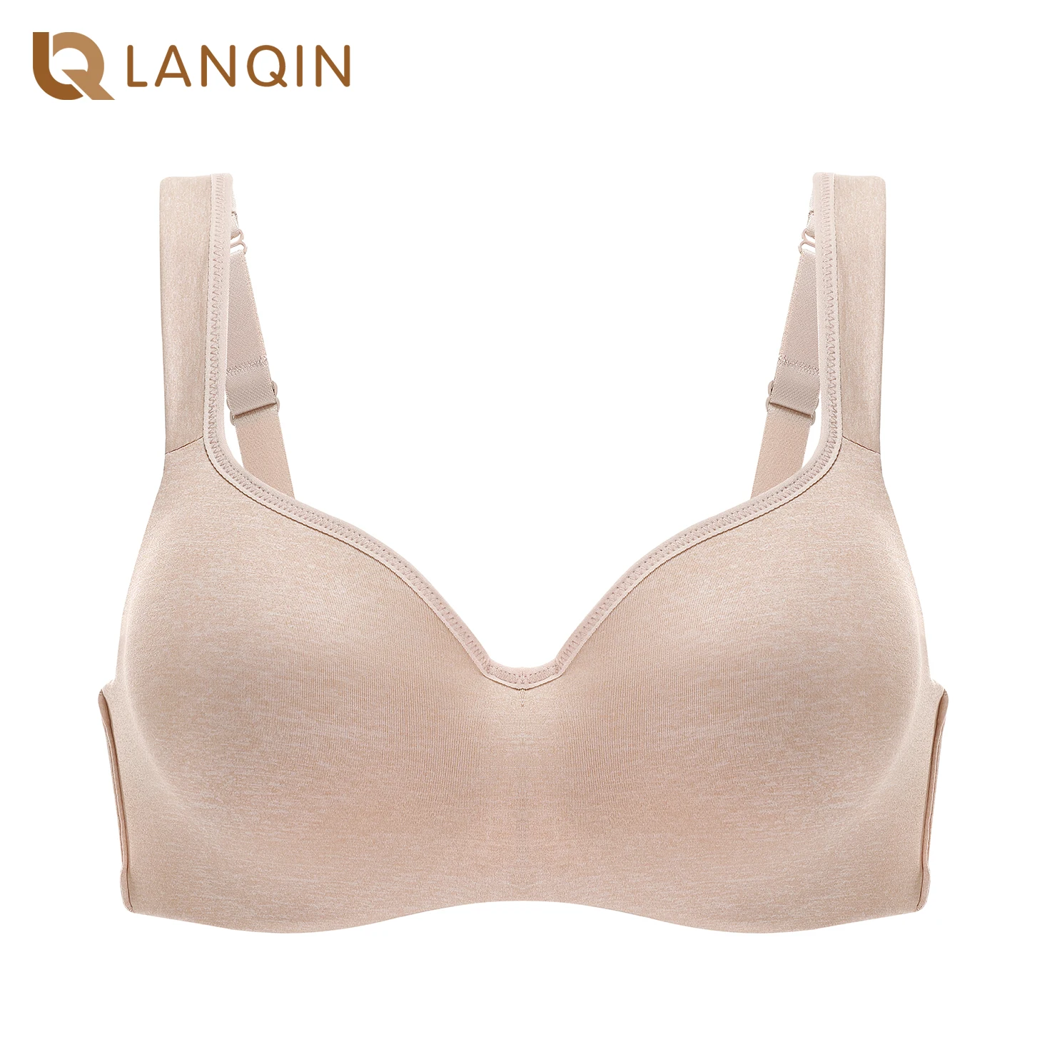 Женский Гладкий полноразмерный бюстгальтер с боковой поддержкой со слегка