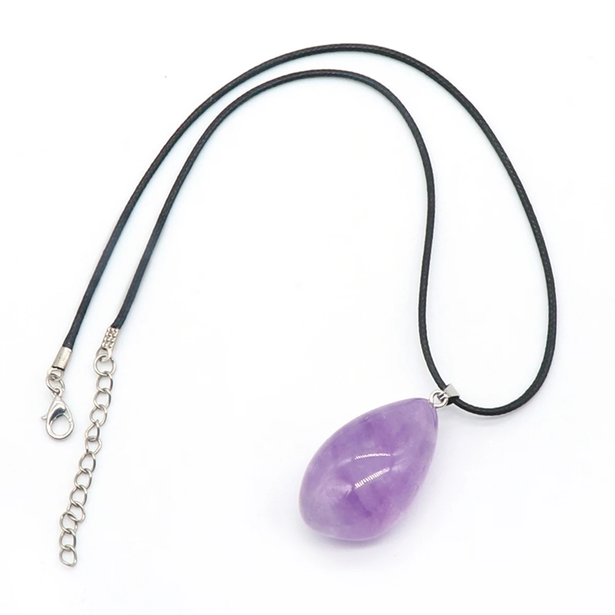 

Natural Stone Drop Shape Amethyst Reiki Healing Pendant Necklace Ladies Girls Jewelry Gifts Souvenirs Charm Jewelry