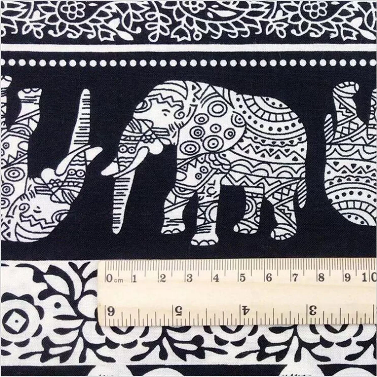 cotton fabric coconut elephant printed Bohemia long skirt pajamas mosquito pants home decoration dress diy material