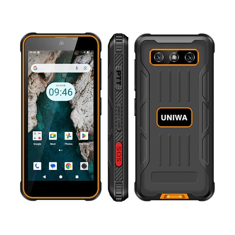 UNIWA R4001 4G Мини Прочный Смартфон Android 14 Восьмиядерный 4 ГБ + 64 20 МП Ночное Видение 3000