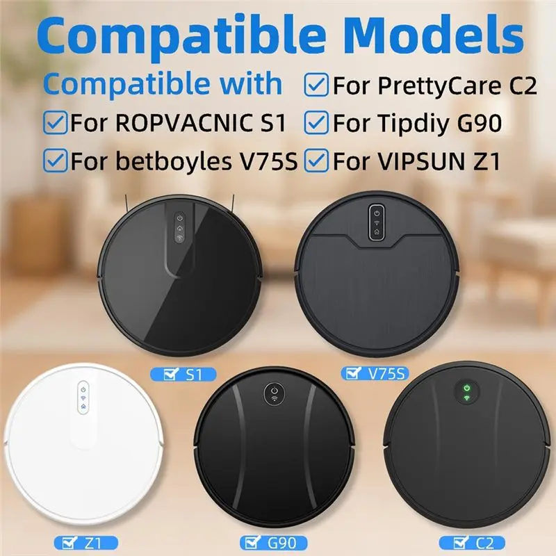 Фото Запасные части для Tipdiy G90, ROPVACNIC S1, Betboyles V75S, VIPSUN Z1, Prettycare C2, комплект для робота-пылесоса. №2