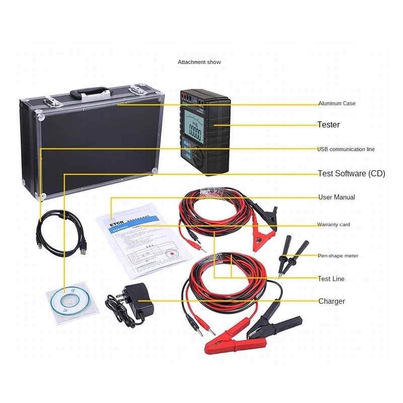 ETCR3700 Интеллектуальный тестер оборудования Тестер низкого сопротивления